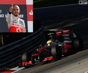 Puzzle Lewis Hamilton γιορτάζει τη νίκη του στο το Grand Prix της Ιταλίας 2012